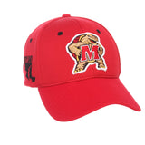 Maryland Terrapins Zephyr Red "Rambler" Structured Stretch Fit Hat Cap (M/L) - Sporting Up
