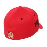 Maryland Terrapins Zephyr Red "Rambler" Structured Stretch Fit Hat Cap (M/L) - Sporting Up