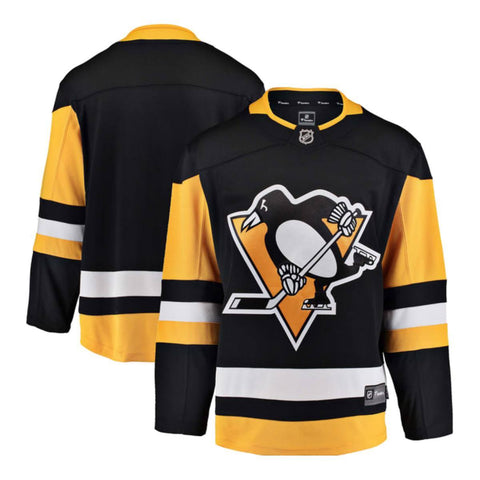 Compre la camiseta local de hockey de la nhl breakaway negra de los fanáticos de los pingüinos de pittsburgh - sporting up