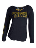 Pittsburgh steelers concepts sport dam svart slide ls t-shirt med huva - sporting up