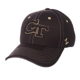 Georgia Tech Yellow Jackets Zephyr "Undertaker" Mesh Stretch Fit Hat Cap (M/L) - Sporting Up