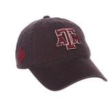 Texas A&M Aggies Zephyr Charcoal Gray "Stateside" Adj. Strap Slouch Hat Cap - Sporting Up