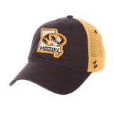 Missouri Tigers Zephyr "Freeway" Black w/ Yellow Mesh Adj. Slouch Hat Cap - Sporting Up