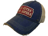 State of Kansas Motto "Ad Astra Per Aspera" Retro Brand Vintage Mesh Adj Hat Cap - Sporting Up