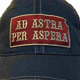 State of Kansas Motto "Ad Astra Per Aspera" Retro Brand Vintage Mesh Adj Hat Cap - Sporting Up