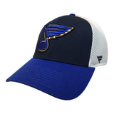 St. Louis Blues Fanatics Navy Royal Blue "Iconic" Mesh Stretch Fit Hat Cap (M/L) - Sporting Up