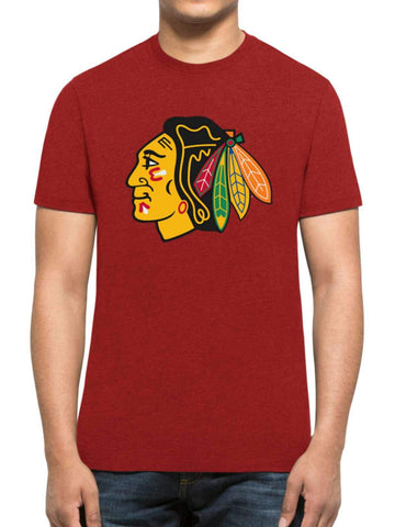 Chicago blackhawks 47 märkesröd "club tee" kortärmad crew t-shirt - sportig