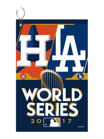 Kaufen Sie Houston Astros Los Angeles La Dodgers 2017 World Series Heckklappen-Golfhandtuch – sportlich