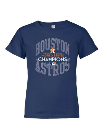 Compre camiseta juvenil azul marino con cuello redondo SS para niños, campeones de la Serie Mundial 2017 de los Houston Astros - Sporting Up
