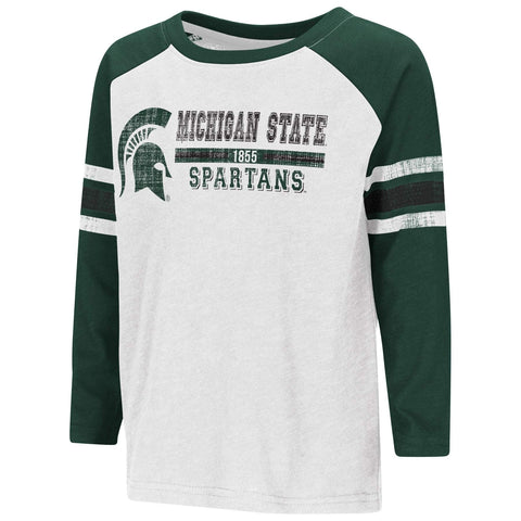 T-shirt Hidden Cavern LS pour garçon du Colosseum des Spartans de l'État du Michigan - Sporting Up