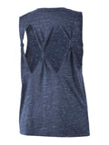 Camiseta sin mangas con espalda recortada "liberty" azul marino para mujer con camuflaje activo de Realtree - sporting up