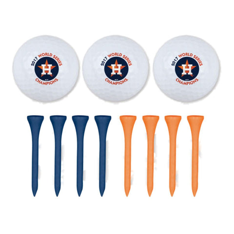 Achetez l'ensemble de balles et tees de golf Wincraft des champions de la série mondiale 2017 des Astros de Houston - Sporting up
