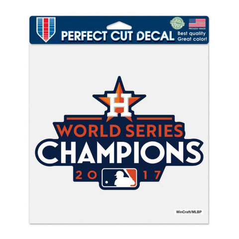 Großer, perfekt geschnittener Aufkleber „Houston Astros 2017 World Series Champions“ (20,3 x 20,3 cm) – Sporting Up