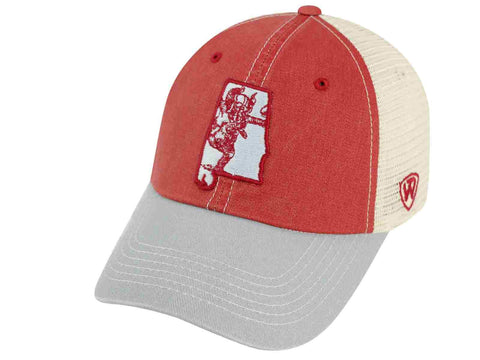 Shop Alabama Crimson Tide TOW United Mesh Vintage Logo Adj Snapback Relax Fit Hat Cap - Sporting Up