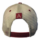 Los Arkansas Razorbacks remolcan un ajuste de malla roja de dos tonos "haven". gorra holgada snapback - sporting up