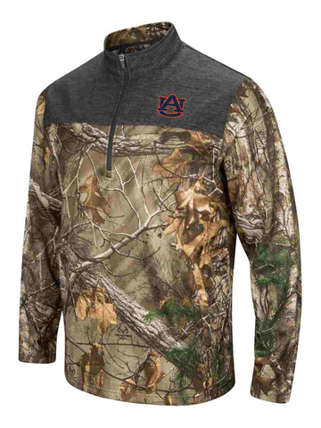 Shop Auburn Tigers Colosseum Realtree Xtra & Gray Outfitter 1/4 Zip LS Pullover - Sporting Up