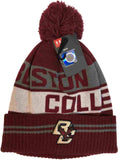 Boston College Eagles Under Armour Dark Red Sideline Pom Pom Beanie Hat Cap - Sporting Up
