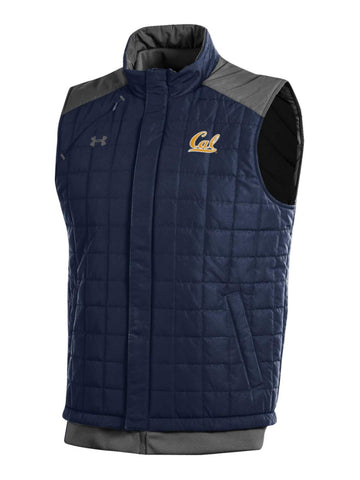 Shop Cal Golden Bears Under Armour Midnight Navy Storm Loose Coldgear Full Zip Vest - Sporting Up