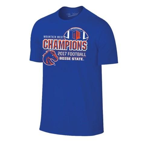 T-shirt de vestiaire des champions de Mountain West des Broncos de Boise State 2017 - Sporting Up