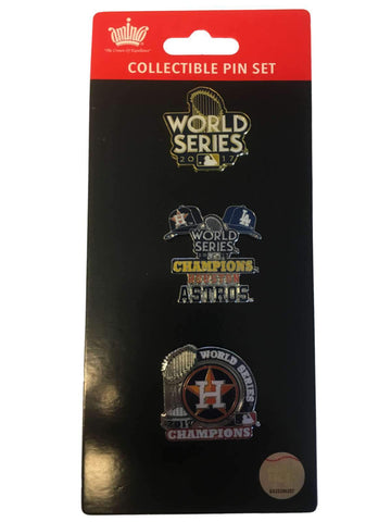 Shop Houston Astros 2017 World Series Champions Aminco Collectible Pin Set (3 Pack) - Sporting Up