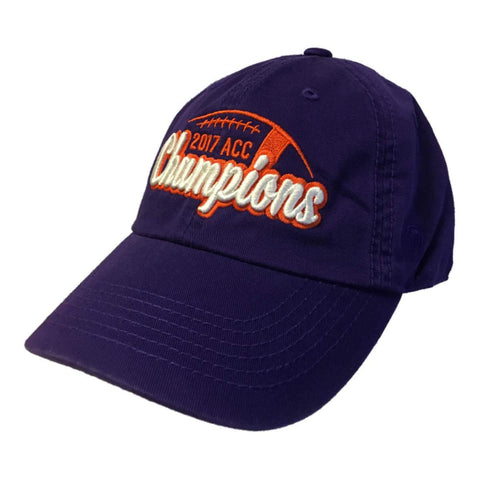 Clemson Tigers 2017 ACC Football Conference Champions Purple Adj. Slouch Hat Cap - Sporting Up