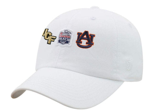 Boutique UCF Knights Auburn Tigers 2018 Peach Bowl Blanc Adj Slouch Hat Casquette - Sporting Up