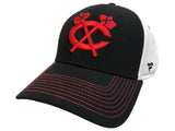 Chicago Blackhawks Fanatics NHL Structured Flexfit Black White Hat Cap (M/L) - Sporting Up