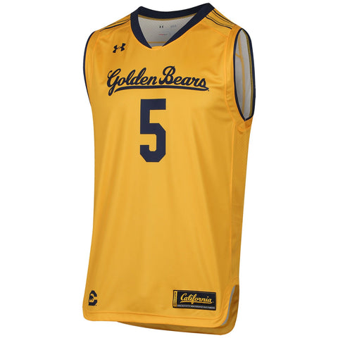 Cal golden bears under armor steeltown gold heatgear #5 replica jersey - sporting up