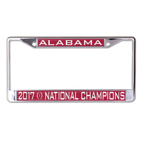 Alabama Crimson Tide 2017–2018 cf National Champions mit eingelegtem Nummernschildrahmen – sportlich