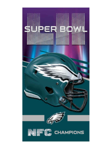 Philadelphia Eagles 2018 Super Bowl 52 LII NFC Champions Spectra Beach Towel - Sporting Up