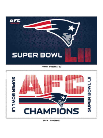 Achetez la serviette de vestiaire des Patriots de la Nouvelle-Angleterre 2018 du Super Bowl 52 lii des champions de l'AFC - Sporting Up