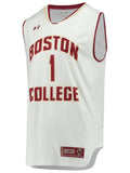 Boston college eagles under armour réplica de baloncesto camiseta blanca n.° 1 - luciendo deportivo