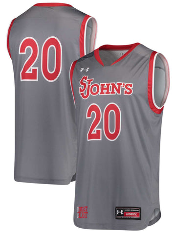 St. Johns Red Storm Under Armour Basketball Replica #20 Gray Jersey - Sporting Up