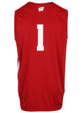 Wisconsin grävling under pansar ncaa basket replica #1 röd tröja - sporting up
