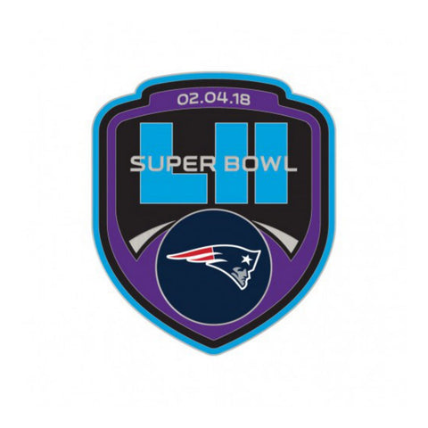 New England Patriots 2018 Super Bowl 52 Lii Minnesota Wincraft Anstecknadel aus Metall – sportlich