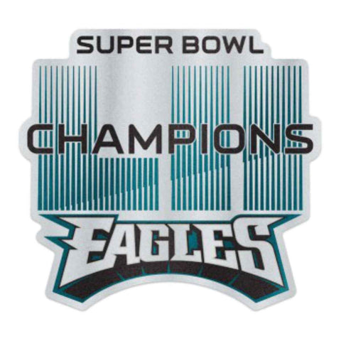 Calcomanía de insignia automática de wincraft de campeones del super bowl lii de los Philadelphia eagles 2018 - sporting up