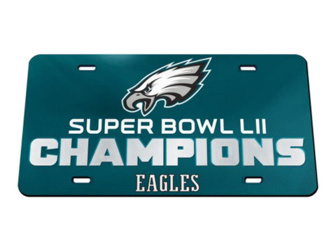 Shop Philadelphia Eagles 2018 Super Bowl LII Champions WinCraft Mirror License Plate - Sporting Up