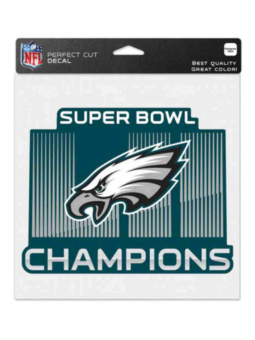 Calcomanía de corte perfecto de los campeones del Super Bowl LII 2018 de los Philadelphia Eagles (8 x 8 pulgadas) - Sporting Up