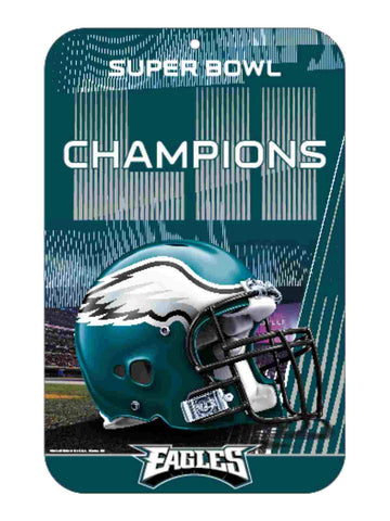 Panneau mural en plastique Wincraft des champions du Super Bowl Lii des Eagles de Philadelphie 2018 - faire du sport