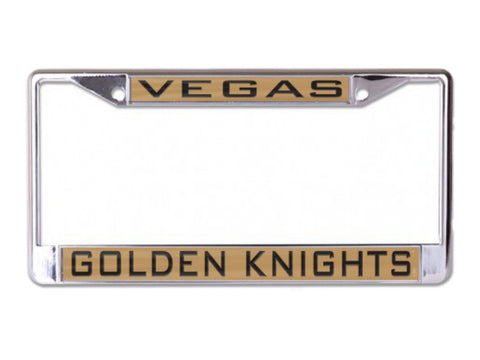 Las vegas golden knights wincraft guld & svart metall inlagd registreringsskylt ram - sportig upp