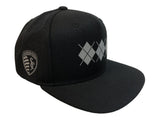 Sporting KC Kansas City Adidas Black Structured Adj. Snapback Flat Bill Hat Cap - Sporting Up