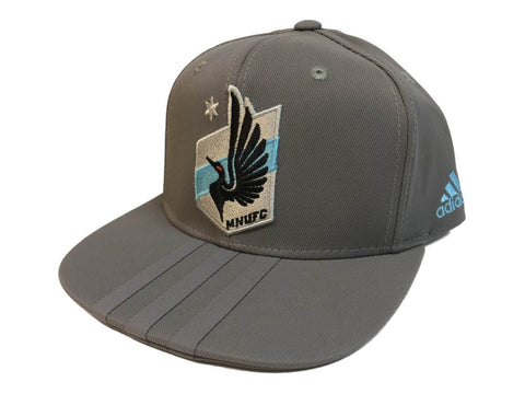 Minnesota United fc adidas gris structuré réglable snapback flat bill hat cap - sporting up