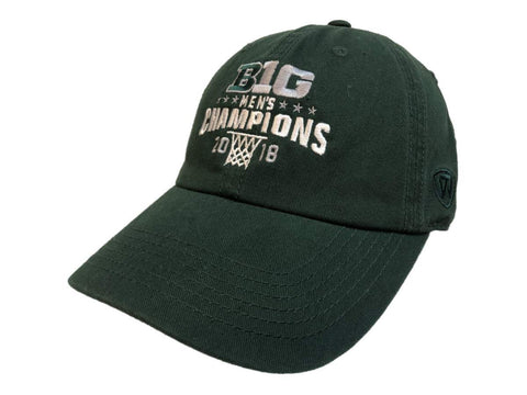 Achetez les Spartans de l'État du Michigan 2018 Big 10 champions de la saison régulière adj. casquette relax - faire du sport