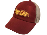 Iowa State Cyclones TOW Red with Tan Mesh Adjustable Snapback Slouch Hat Cap - Sporting Up