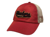 Nebraska Cornhuskers TOW Red with Tan Mesh Adjustable Snapback Slouch Hat Cap - Sporting Up