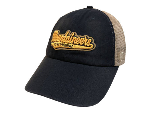 West Virginia Mountaineers TOW Navy avec Tan Mesh Adj. Casquette Snapback Slouch - Sporting Up