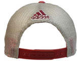 Indiana Hoosiers Adidas Sun Bleached Red Tan Mesh Back Snapback Slouch Hat Cap - Sporting Up