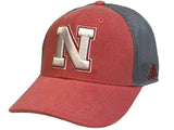 Nebraska Cornhuskers Adidas Sun Bleached Red Gray Mesh Fitted Hat Cap - Sporting Up