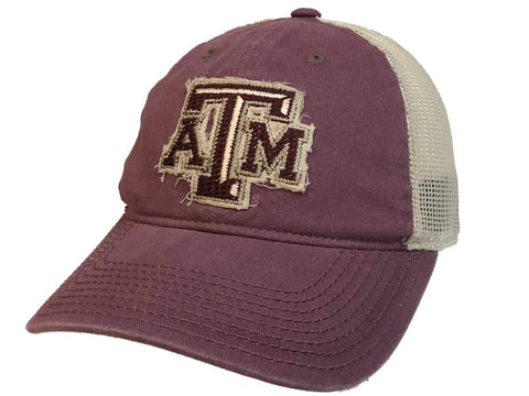 Boutique Texas A&M Aggies Adidas Sun Bleached Maroon Tan Mesh Snapback Slouch Hat Cap - Sporting Up