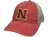 Nebraska Cornhuskers Adidas Sun Bleached Red Tan Mesh Snapback Slouch Hat Cap - Sporting Up